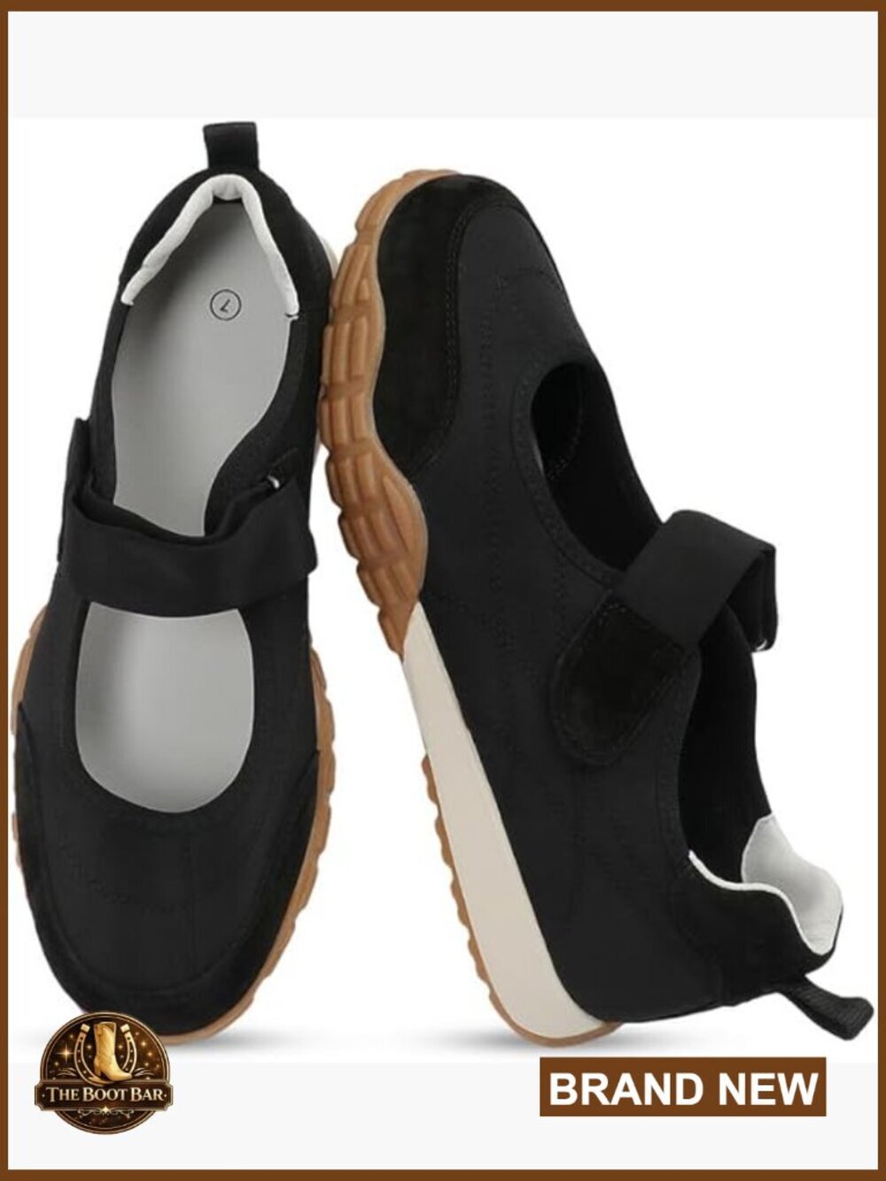 Mary Jane Sneakers with Wide Toe Box, Lightweight Non Slip Flats